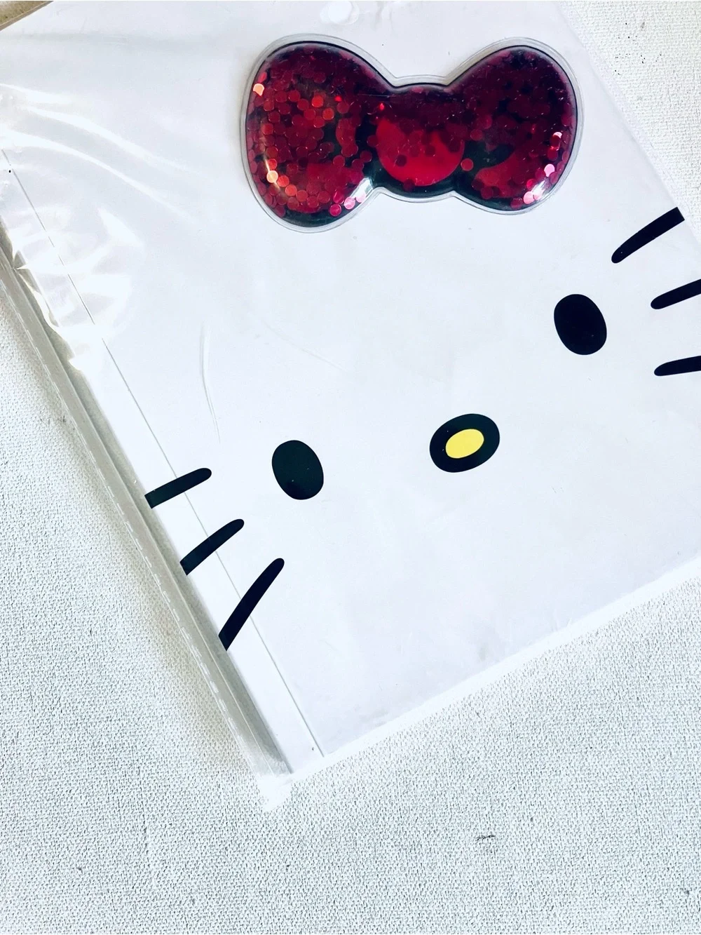 Hello Kitty White Notebook with Red Sequin Bow